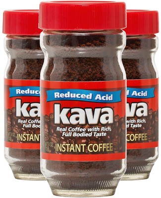 Kava Coffee Low Acid Neutralized Instant Coffee, 4 Ounce 4 (Pack of 3) 
