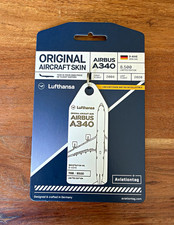 Aviationtag - Lufthansa Airbus A340 - D-AIHE - QR Code Version  - Wei&szlig;