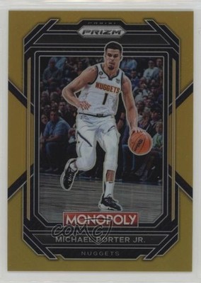 2022-23 Panini Prizm Monopoly Gold Prizm 32/49 Michael Porter Jr #24 1m8b