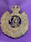 WW2 Royal Engineers Cap Badge w/slider to MM recipient James Plunkett NW Europe