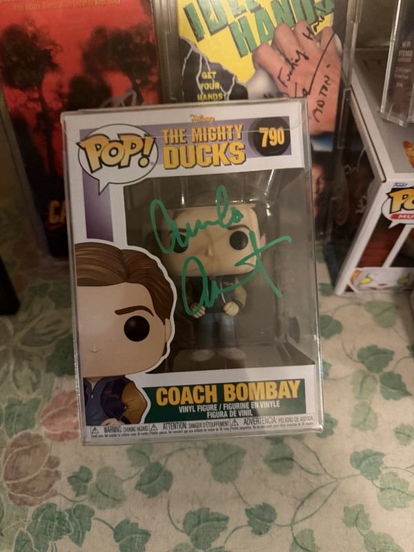 Funko Pop! The Mighty Ducks Coach Bombay #790 Autographed BAS