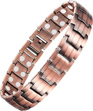Pulsera de cobre para hombre, pulsera magn tica de triple fuerza.