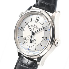 JAEGER-LECOULTRE Master Geographic Q1428530 Silver Men's Used Watch #21021 2
