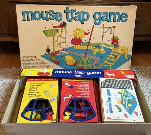 Vintage 1963 Ideal Games Mouse Trap Board Game COMPLETE Perfect All Pieces