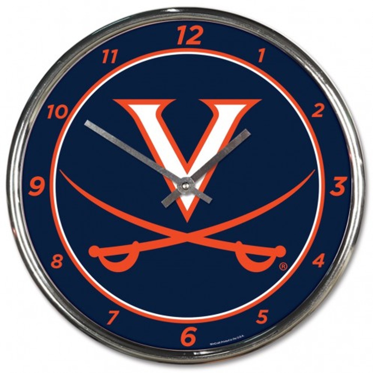 Virginia Cavaliers Chrome Clock - NCAA