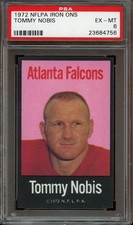 1972 NFLPA Iron Ons Tommy Nobis *PSA 6 (EX-MT) *Atlanta Falcons