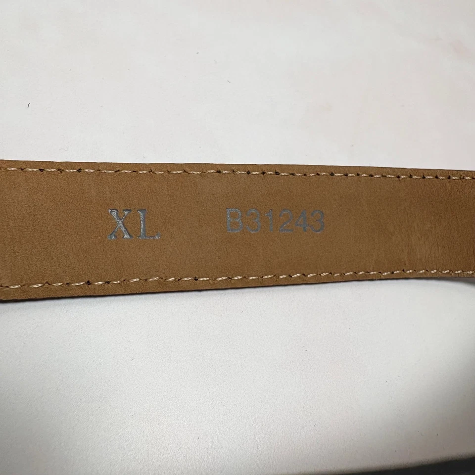 Брайтон женщин XL черный кожаный ремень серебро акцент цепочка детали моды - Изображение 4 из 4