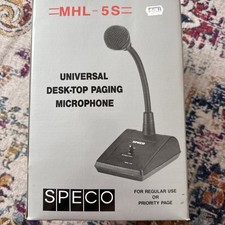 Speco Technologies MHL-5S Unidirectional Desk-Top Paging Microphone