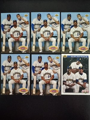 1992/1993 Upper Deck KEN GRIFFEY JR Lot of 6 MLB Teammates Seattle Mariners 1394
