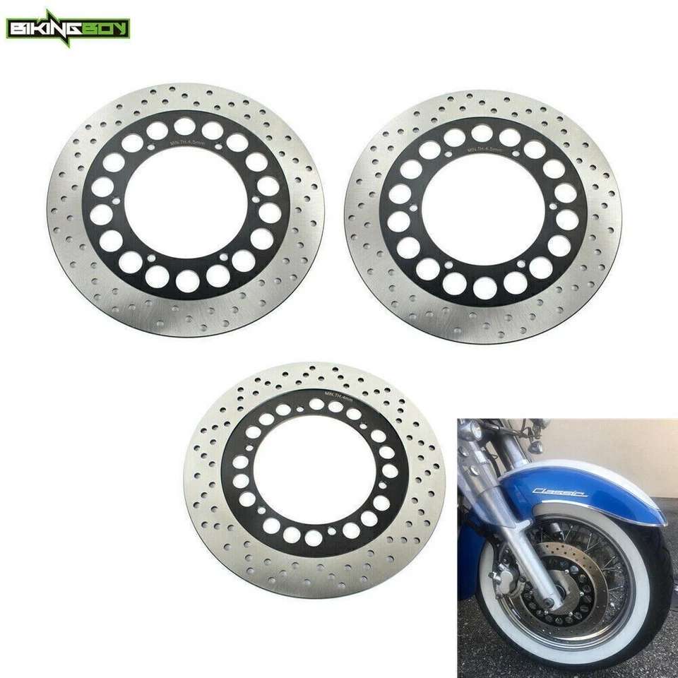 Rotores de freno delanteros traseros V Star 1100 para Yamaha XVS1100 Classic Custom Vmax 1200 Foto 2 de 4