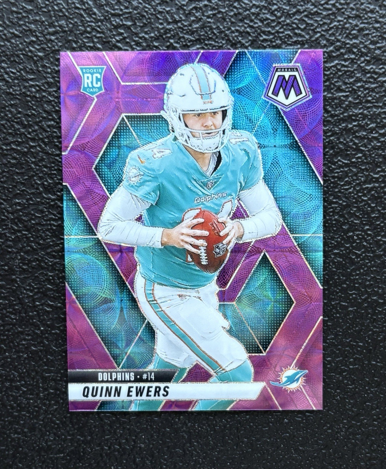 2025 Panini Mosaic QUINN EWERS Purple Scope Rookie RC #308 SP! *Dolphins