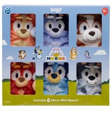 6 Bluey Micro Build-A-Bear Mini Beans Plush Pack Socks Rusty Bingo