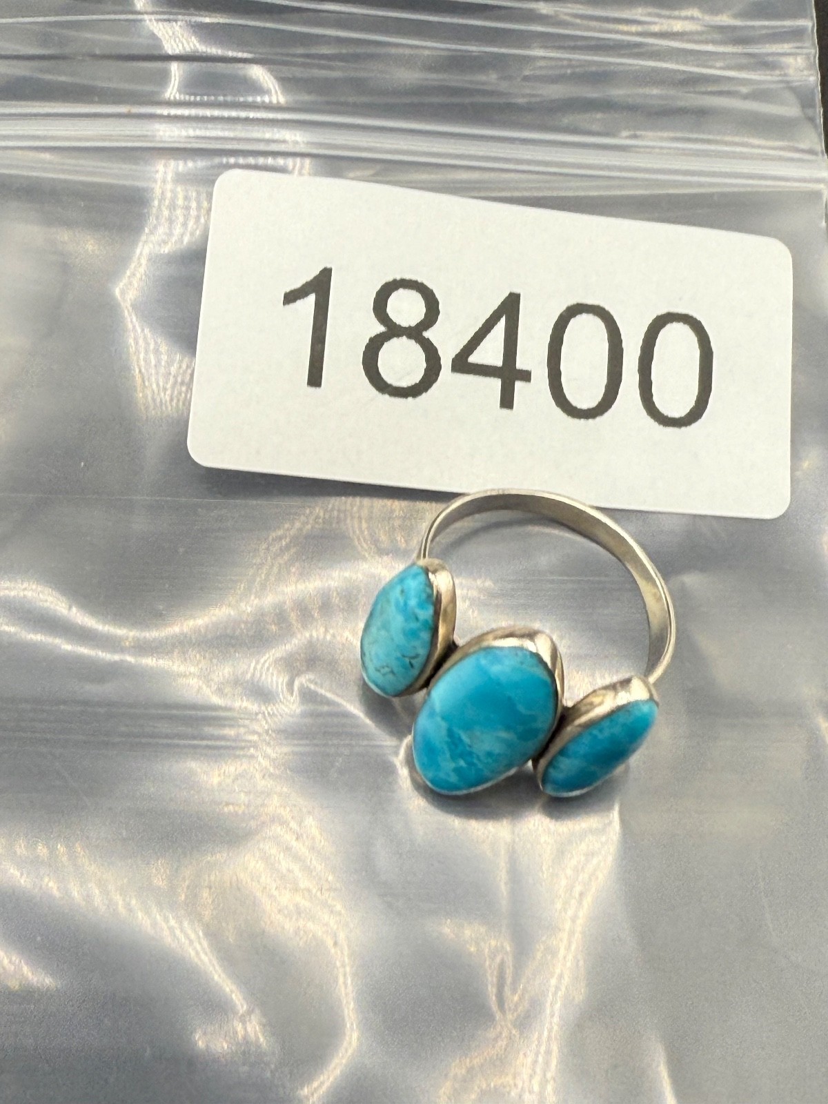 Turquoise Sterling Silver Ring Signed Turquoise N… - image 10