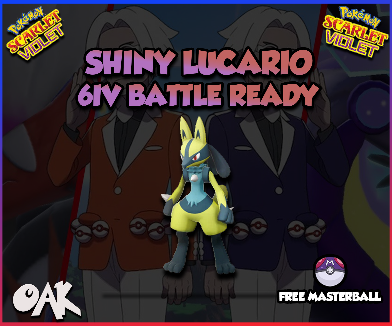 Lucario Shiny 6IV ✨ Battle Ready ✨Pokemon Scarlet & Violet 🚀Fast Trade🚀