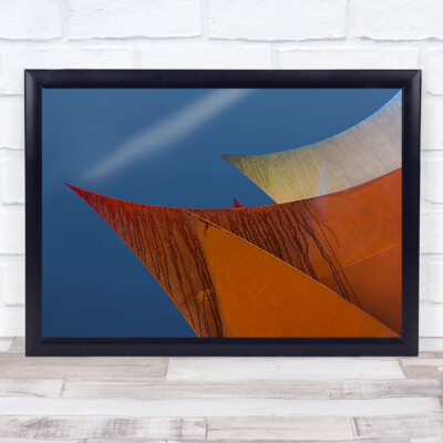 Abstract Lines Architecture Edge Rust Rusty Shapes Geometry Wall Art Print