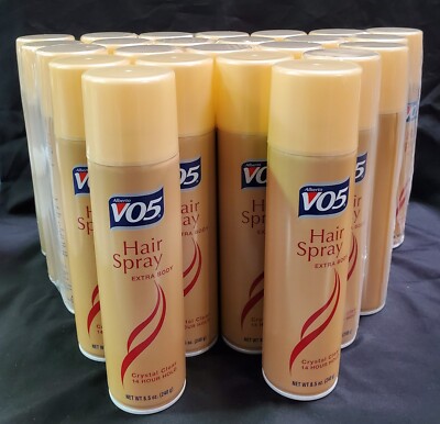 VO5 Hair Spray Crystal Clear Extra Body 14 Hour Hold 8.5 oz (Pack of 24)