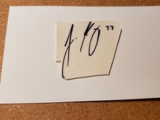 JUSTIN KING Steelers AUTOGRAPHED cut from leather football on 3x5 card