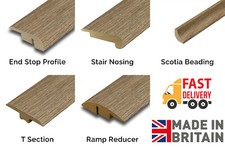 Laminate Wood Floor Threshold MDF Floor Trim Bar Edge Profile Door Strip Stairs