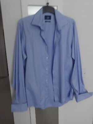 Moss Bros 1851 Style Blue Tailored-Fit Shirt, Never worn | eBay