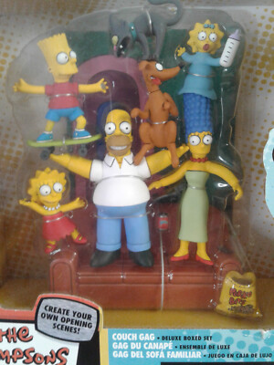 McFarlane The Simpsons Deluxe Boxed Set Family Couch Gag Action