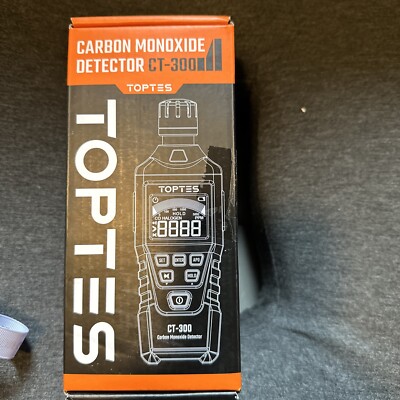 TopTes CT-300 Portable Carbon Monoxide Detector Handheld Audible Visual Alert