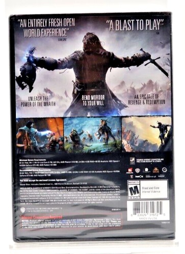 Middle-earth: Shadow of Mordor (PC: Windows, 2014) New Sealed - Picture 2 of 2