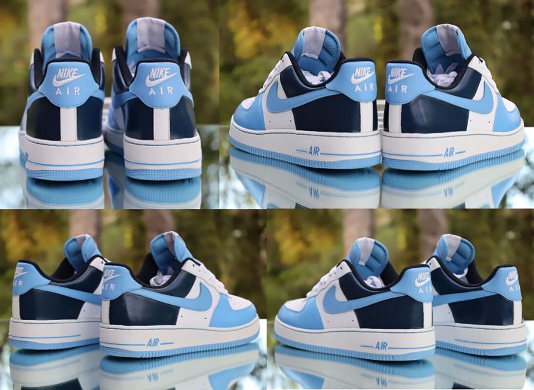 Nike Air Force 1 Low University Blue Men's Size 12 White Nike Air Force 1 Low University Blue Men's Size 12 White