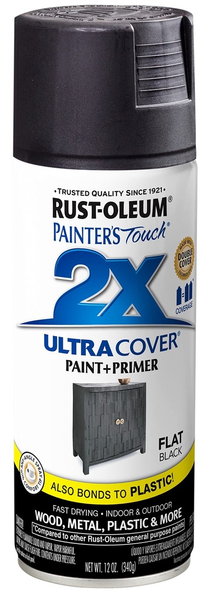 k.34 Rust-Oleum 249127 Painter's Touch 2X Ultra Cover, Glat Black, 12oz