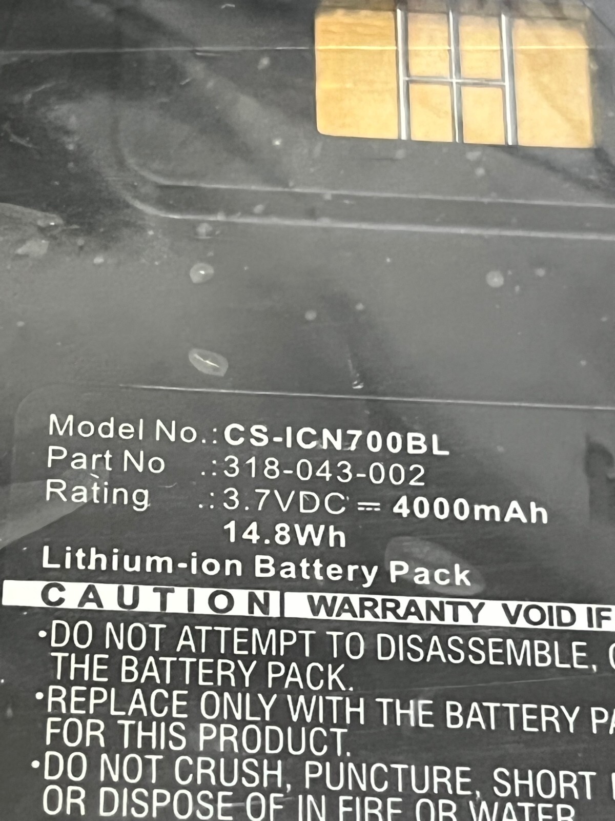 Cameron Sino Battery For Intermec 1000AB01,318-043-002 Barcode Scanner