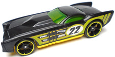 2015 HOT WHEELS THE GOV'NER #22 BLACK 3 1/8" DIECAST RACE CAR W/ GREEN & YELLOW