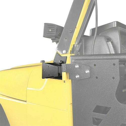 Soportes de montaje de espejo de puerta de fábrica negro mate para Jeep Wrangler TJ 1997-2006 - Imagen 5 de 12