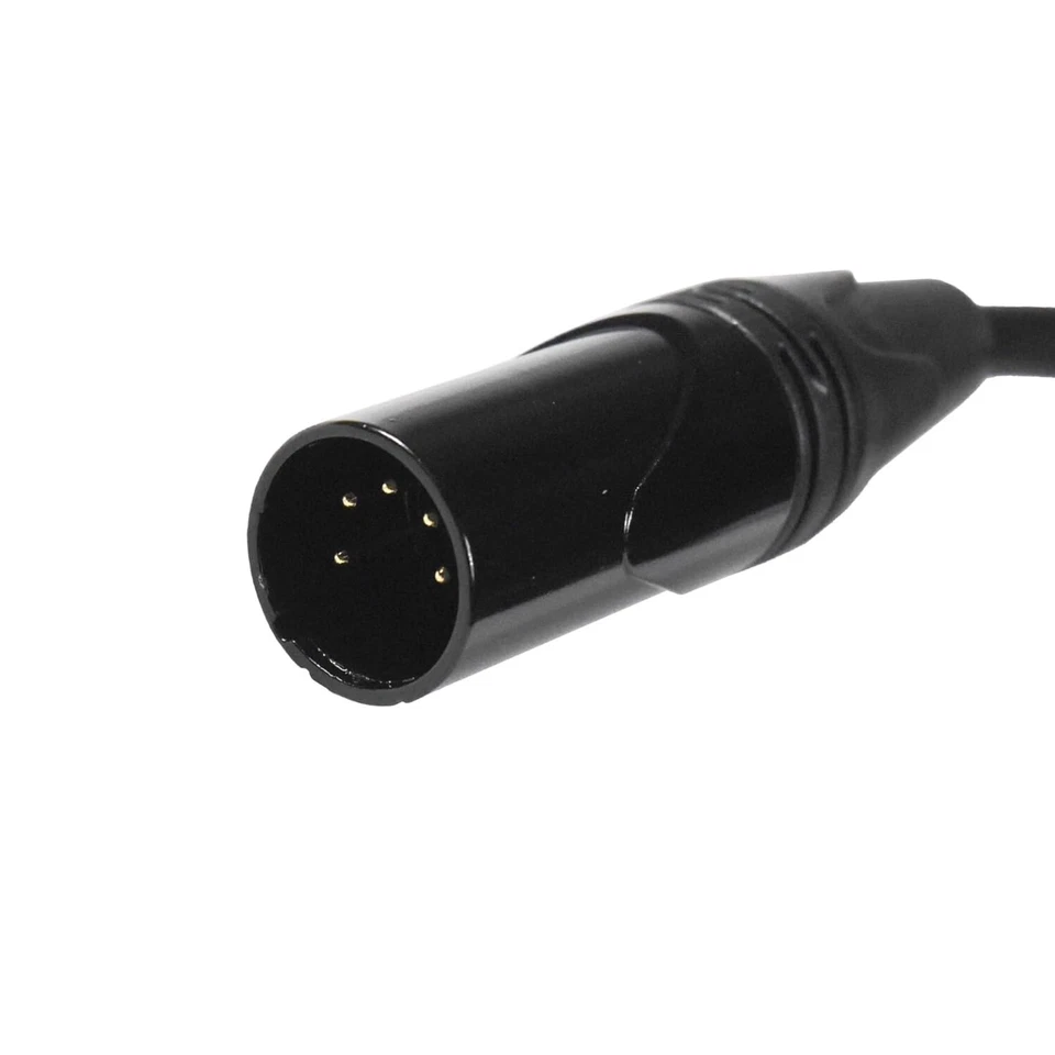 Two HQRP 3-Pin XLR Female to 5-Pin XLR Male DMX Lighting Cables for Studio Light - Image 4 of 4