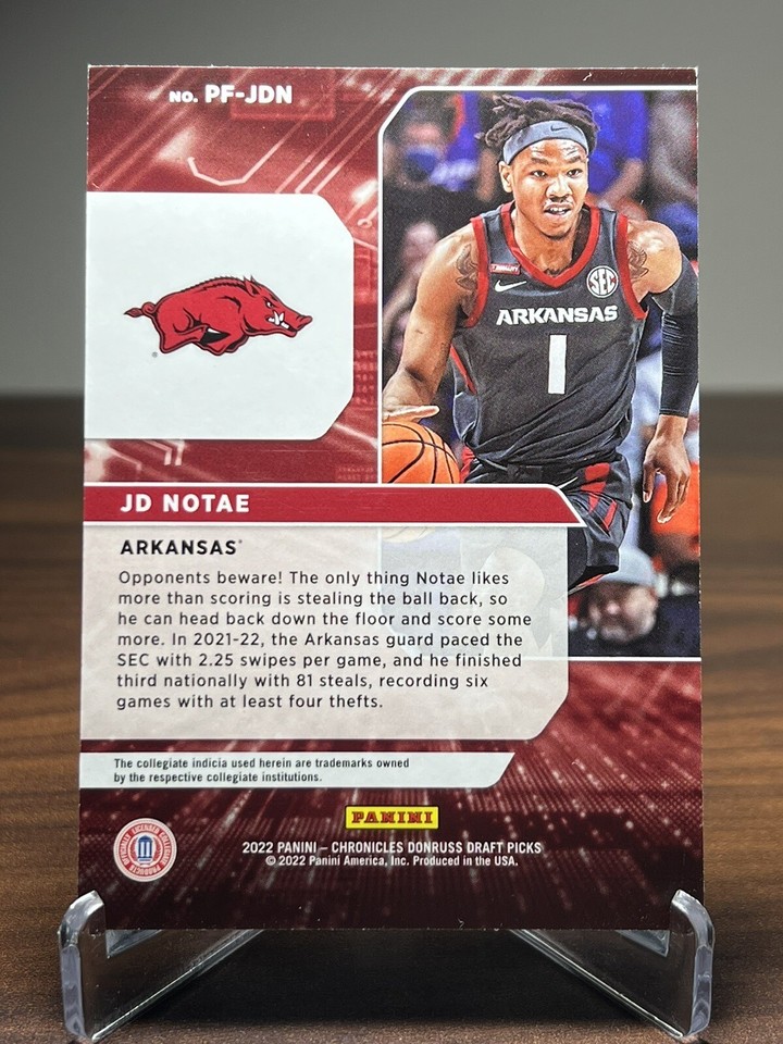JD Notae 2022 Panini Chronicles Basketball Power Formulas 49 Card PF jd-notae-2022-panini-chronicles-basketball-power-formulas-49-card-pf