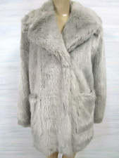 Topshop Gray Faux Coat Long Sleeve Coat With Free Scarf Size 6 - Nwt
