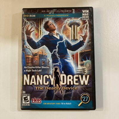 Nancy Drew The Deadly Device Mystery PC Dvd Book Computer Game #27 Adventure