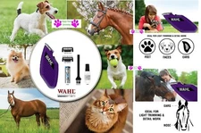 WAHL Cordless Mini Pro Pet Trimmer/Clipper Kit w/Blade,Guide Combs,Battery,Brush