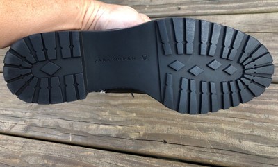 zara micro studded leather biker ankle boots