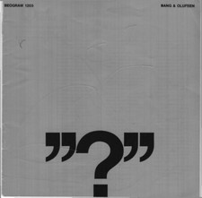 Bedienungsanleitung-Operating Instructions Bang Olufsen Beogram 1203