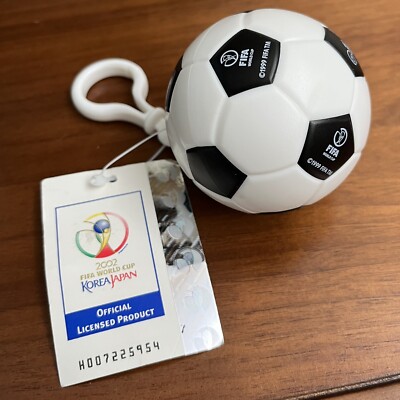 2002 FIFA World Cup Korea Japan Mini Soccer Ball Keychain Case W/ Rain Poncho