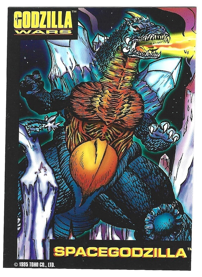 GODZILLA WARS CARD #1 SPACEGODZILLA TRENDMASTERS TOY INSERT GODZILLA WARS CARD #1 SPACEGODZILLA TRENDMASTERS TOY INSERT