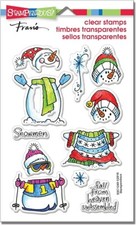 STAMPENDOUS Christmas Collection Clear Stamps - WINTER STACK - 10 pcs