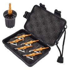   Archery 3 Fixed Blade 100Grain Arrow Head Tip with Case+Broadheads Wrech