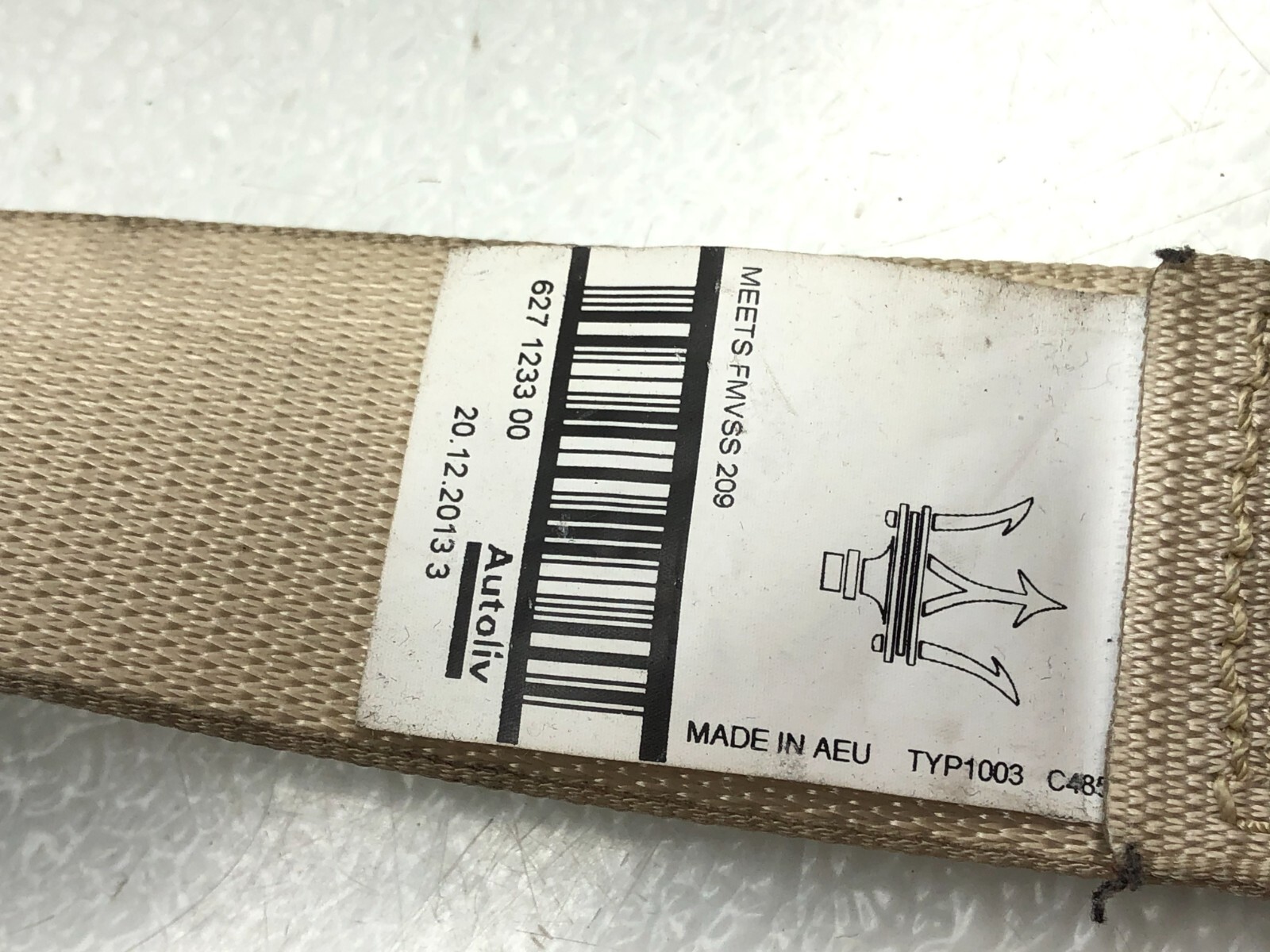 2014-2020 MASERATI GHIBLI S RIGHT PASSENGER FRONT SEATBELT RETRACTOR OEM.