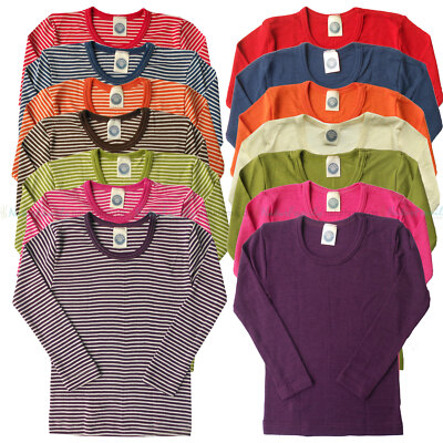 Cosilana Kinder Unterhemd Langarm Wolle Seide kbT Hemd Bio Öko Shirt Wool Silk