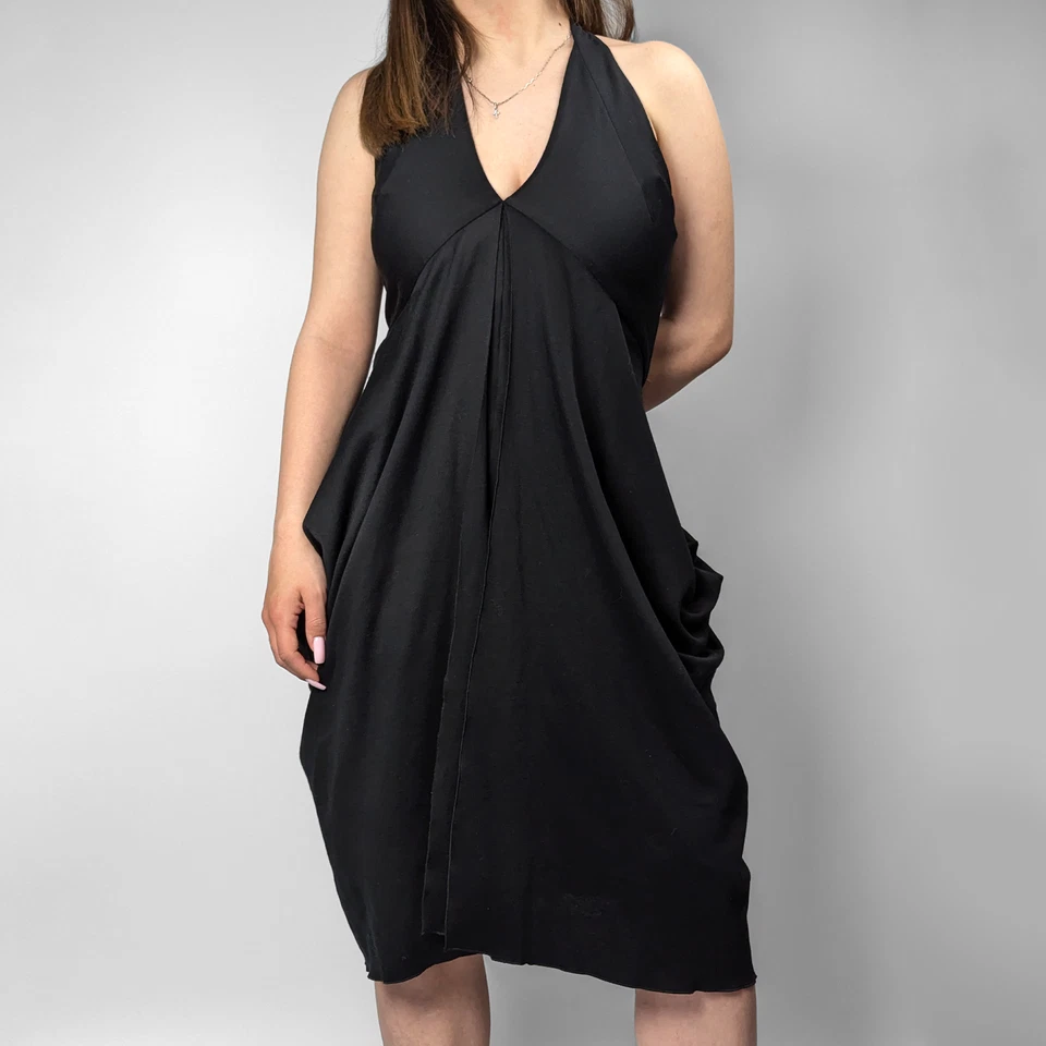 NEW Saint Laurent Pleated Asymmetric Layered Black Cocktail Dress FR38/IT42/US8 - Image 3 of 4