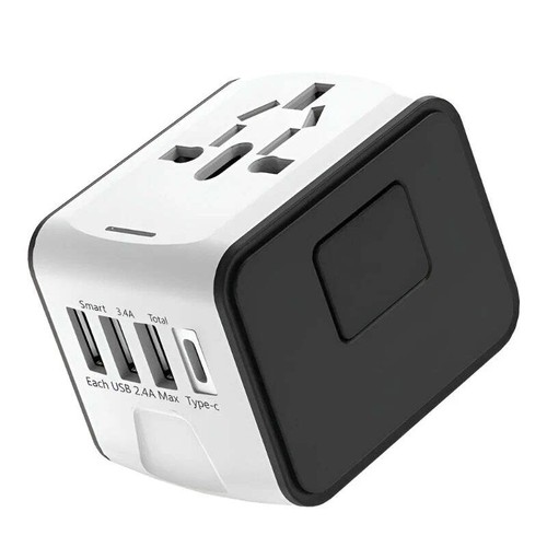 Travel Adapter: Universal International Power Adapter with 3 USB Port and Type-C - Picture 7 of 8