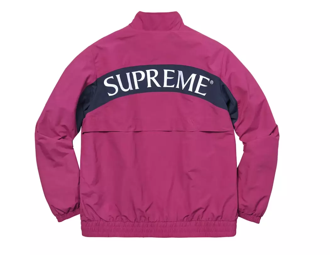 Veste de survêtement SUPREME F/W 17 arc magenta taille moyenne boîte logo casquette de camp tnf nas