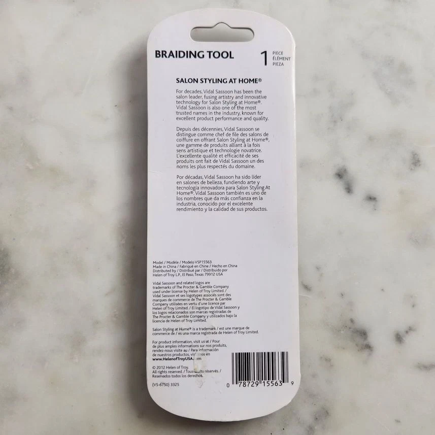 Herramienta de trenzado Vidal Sassoon fácil peinado clip trenzado bloqueo cruzado cabello Foto 2 de 4