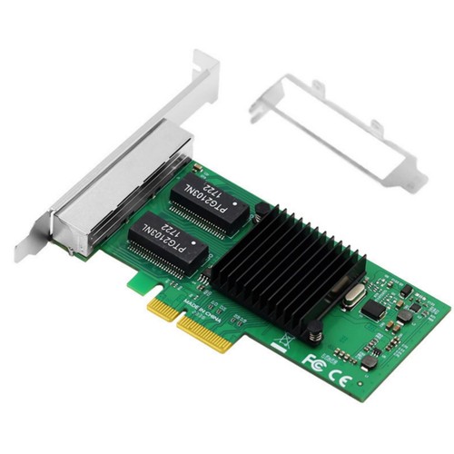 4 RJ45 Port PCI-E Gigabit Ethernet Card Adapter Accessories Low Profile Bracket - Picture 3 of 13