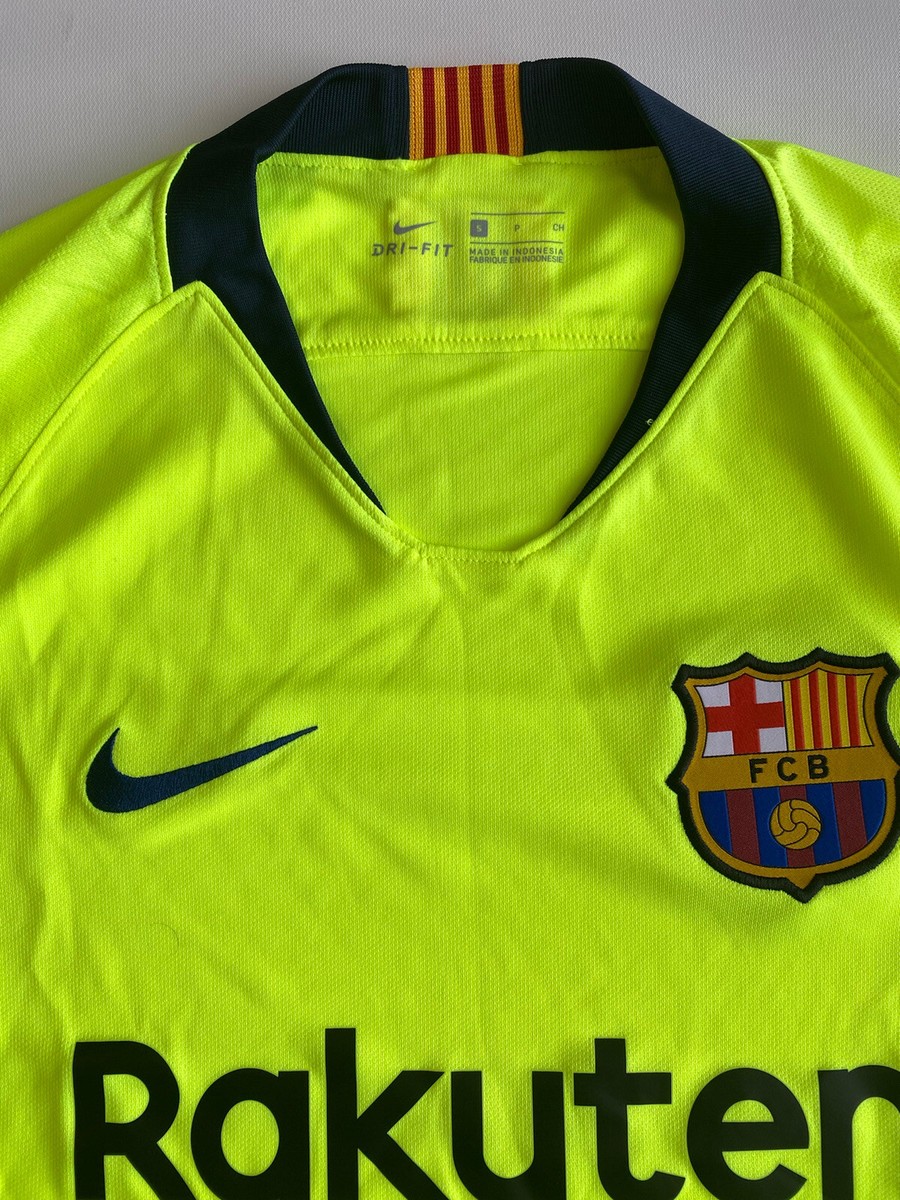 Nike FC Barcelona Jersey Away 2018/2019 Volt Green 918990-703 Mens